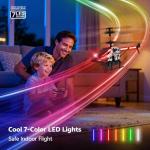 RC Helicopter Toy for Kids, 2.4GHz 3.5CH Remote Control Helicopter with Altitude Hold, One Key Take Off/Landing, 30+Mins Flight Time, LED Lights, Indoor Flying Toys for Boys Girls Beginners Gifts​