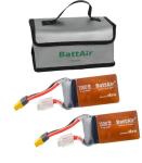 ISDT 22.2 V Smart Lipo Batteries 6S 1300 mAh 80C BattAir RC Car Battery with XT-60 Plug Hobby Batteries with Lipo Bag for RC Aeroplane Helicopter Tarpaulin Boat 1:10, Operated by Mobile Phone (2