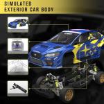 RIAARIO 1/10 Brushless RC Cars, Rally Car, RTR for Beginner, 40+ MPH, 4WD, Waterproof Electronics, Carbon Fiber, Blue, Ages 14+