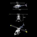 Authticar C138 Remote Control Helicopter, Bell206 Helicopter 2.4GHz 4CH Single Propeller Aileron RC Aircraft One Click Roll Takeoff and Landing Six-axis Gyroscope, Air Pressure Setting