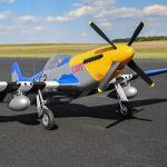 E-flite RC Airplane P-51D Mustang 1.5m BNF Basic Transmitter Battery and Charger not Included with Smart EFL01250