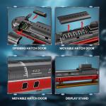 Reobrix Nuclear Submarine Building Sets for Adults, Typhoon-Class Nuclear Submarine Model Kit, History Collectible Decor, Military Toy Gift for Men