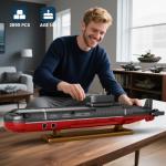 Reobrix Nuclear Submarine Building Sets for Adults, Typhoon-Class Nuclear Submarine Model Kit, History Collectible Decor, Military Toy Gift for Men
