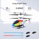 4DRC M5 RC Helicopter for Kids 3-12 and Beginners, Remote Control Helicopter with Altitude Hold, 2 Batteries with 30Mins Flight，Whole Alloy Toy for Boys Girls Indoor Gift