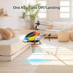 4DRC M5 RC Helicopter for Kids 3-12 and Beginners, Remote Control Helicopter with Altitude Hold, 2 Batteries with 30Mins Flight，Whole Alloy Toy for Boys Girls Indoor Gift