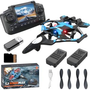 Weavixol RC Drone With Camera For Beginner, Brushless Drones With Screen On Controller, Remote Control Plane With Altitude Hold, One Key Take Off/Land, 360 Flips,RC plane with 2 Batteries, No FAA, Under 249g