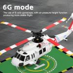 GQGQGQ K270 UH60L Remote Controlled Helicopter 2.4Ghz 4CH RC Helicopter Heli Aileronless 6-Axis Gyroscope Air Pressure Hold Optical Flow Position 3-Batteries for Adults Beginners
