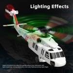 GQGQGQ K270 UH60L Remote Controlled Helicopter 2.4Ghz 4CH RC Helicopter Heli Aileronless 6-Axis Gyroscope Air Pressure Hold Optical Flow Position 3-Batteries for Adults Beginners