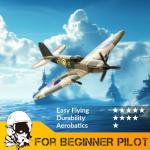 volantexrc RC Plane 3 Channel Remote Control Plane Fighter Spitfire with 6-axis Gyro, 2.4GHz RTF Radio Controlled Aircraft Easy to Fly for Beginners Adults (76205 RTF)