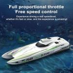 GoolRC Remote Control Boat 2.4GHz High Speed 30km/h Brushless Turbojet Speedboat Remote Control Ship Cooling Waterproof Low Battery/Over Distance Reminder 2 Battery