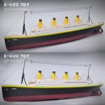 iREOGAME RC 3CH Electric Titanic Cruise Ship with LED Lights, 2.4G RC Watercraft Model, Ready to Run Remote Control Cruise Liner Model for Adults