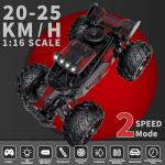 Carox Remote Control Car, 2.4GHz 25KM/H High Speed RC Car, 1:18 Off-Road Monster Truck with LED Lights and 1800mAh Rechargeable Battery – Ideal Gift for Boys 6+