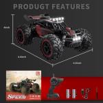Carox Remote Control Car, 2.4GHz 25KM/H High Speed RC Car, 1:18 Off-Road Monster Truck with LED Lights and 1800mAh Rechargeable Battery – Ideal Gift for Boys 6+