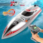 Authticar RC Boat, 2.4GHZ 30km/h RC Speed Boat with 390 Motor, Water Cooling System, Low Power Reminder, Auto Self-Righting, Off Water Sensing Water Play Toy Gift for s s