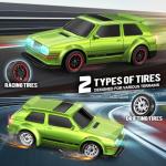 Dingdongwu 1/43 Mini RC Drift Car with Gyroscope, 4WD Full Proportional RC Car, 2.4GHZ Hobby Grade Remote Control Cars, RTR Model Vehicle, 20+KM/H High Speed for Hobbyists Kids Adults (Lime Green)
