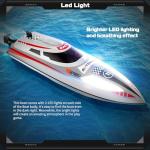Authticar RC Boat, 2.4GHZ 30km/h RC Speed Boat with 390 Motor, Water Cooling System, Low Power Reminder, Auto Self-Righting, Off Water Sensing Water Play Toy Gift for s s