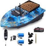 nuobake Bait Boat,RC Bait Boat,2.4G 546yd Remote Control with 4.4lbs Capacity, Dual 5200mAh Batteries, ABS Heavy-Duty Hull, Brushless Motors & Night LED