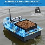 nuobake Bait Boat,RC Bait Boat,2.4G 546yd Remote Control with 4.4lbs Capacity, Dual 5200mAh Batteries, ABS Heavy-Duty Hull, Brushless Motors & Night LED