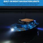 nuobake Bait Boat,RC Bait Boat,2.4G 546yd Remote Control with 4.4lbs Capacity, Dual 5200mAh Batteries, ABS Heavy-Duty Hull, Brushless Motors & Night LED