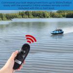 nuobake Bait Boat,RC Bait Boat,2.4G 546yd Remote Control with 4.4lbs Capacity, Dual 5200mAh Batteries, ABS Heavy-Duty Hull, Brushless Motors & Night LED