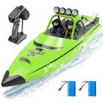 ARRIS Fast RC Jet Boat with Auto Flip & 2 Batteries, High-Speed RC Drift Boat, Weedless Shallow-Water Design, 2.4Ghz Waterproof Remote Control Boat for Adults, Hobby Grade Gifts