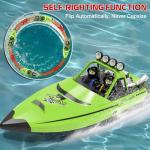 ARRIS Fast RC Jet Boat with Auto Flip & 2 Batteries, High-Speed RC Drift Boat, Weedless Shallow-Water Design, 2.4Ghz Waterproof Remote Control Boat for Adults, Hobby Grade Gifts
