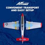 Arrows Rc Plane Propeller Rc Airplanes for Adults Remote Control Airplane P-51 850MM with Vector Flight Stabilization System RTF (Include Battery, Charger, Radio)