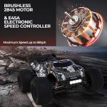 BEZGAR HP163S Fast RC Cars for Adults MAX 68KPH | 1/16 Scale Brushless RC Trucks 4x4 Offroad Waterproof | Hobby Grade High Speed Monster Truck | All Terrain Electric Remote Control Car for Boys