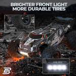 BEZGAR HP163S Fast RC Cars for Adults MAX 68KPH | 1/16 Scale Brushless RC Trucks 4x4 Offroad Waterproof | Hobby Grade High Speed Monster Truck | All Terrain Electric Remote Control Car for Boys