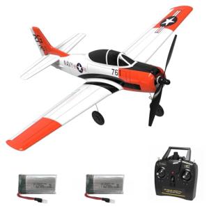 Volantexrc RC Airplane 2.4Ghz 4 Channel Remote Control,with Aileron T28 Trojan Parkflyer RC Aircraft Plane,Ready to Fly with Xpilot Stabilization System,Perfect for Beginners