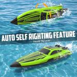 volantexrc Brushless RC Boats for Adults, 30+MPH Fast Remote Control Boat with 2 Rechargeable Batteries for Lakes, 30+ Mins Full Proportional Boats High Speed RC Boat for Adults (79705 Green)