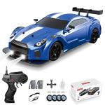 Sakeye RC Drift Car 2.4GHz 1:16 Scale 4WD High Speed Remote Control Cars Vehicle with LED Lights Two Batteries and Drifting Tires Racing Sport Toy Cars for Adults Boys Girls Kids