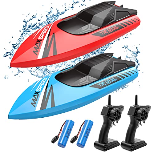 TR10 2-Pack Fast RC Boats for Kids