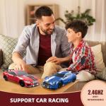 Sakeye RC Drift Car 2.4GHz 1:16 Scale 4WD High Speed Remote Control Cars Vehicle with LED Lights Two Batteries and Drifting Tires Racing Sport Toy Cars for Adults Boys Girls Kids