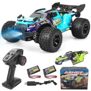 TWIKOMI 1:18 Scale All-Terrain RC Car for Adults - 40+KM/H High Speed 4WD Off-Road Remote Control Truck with 2 Rechargeable Batteries, 2.4GHz Electric Toy Vehicle Gift for Teens and 14+ (1:18 Scale)