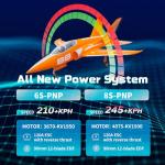 Fms RC Airplane Jet Rc Planes for Adults Rc Jet Plane EDF Jet 90mm Super Scorpion V2 Orange 6S Hobby Rc Airplanes PNP (No Radio, Battery, Charger)