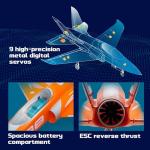 Fms RC Airplane Jet Rc Planes for Adults Rc Jet Plane EDF Jet 90mm Super Scorpion V2 Orange 6S Hobby Rc Airplanes PNP (No Radio, Battery, Charger)
