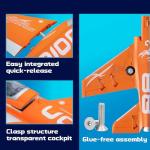 Fms RC Airplane Jet Rc Planes for Adults Rc Jet Plane EDF Jet 90mm Super Scorpion V2 Orange 6S Hobby Rc Airplanes PNP (No Radio, Battery, Charger)