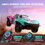 Hosim 1/10 RC Truck 4WD Brushless Buggy Cars, MAZEK RTR 62+ MPH Hobby Grade High Speed Remote Control Car for Adults & Teens Off-Road Bashing, Rock Crawling, Racing Waterproof Electric Monster Trucks