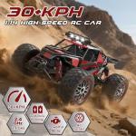Scientoy 1:14 Remote Control Car, 30+KM/H High Speed All Terrain RC Cars for Boys Age 8-12, 2.4 GHz Off-Road RC Truck, Ideal Gifts for Adults Kids with 2 Rechargeable Batteries