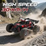 Scientoy 1:14 Remote Control Car, 30+KM/H High Speed All Terrain RC Cars for Boys Age 8-12, 2.4 GHz Off-Road RC Truck, Ideal Gifts for Adults Kids with 2 Rechargeable Batteries