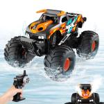 Gampop Remote Control Car Monster Truck Toys,4WD Waterproof Off-Road RC Cars for All terrian,1:16 Amphibious Hobby Pick-up Truck Toy Vehicle Gifts for Boys Girls Presents Age 8 9 10 11 12+