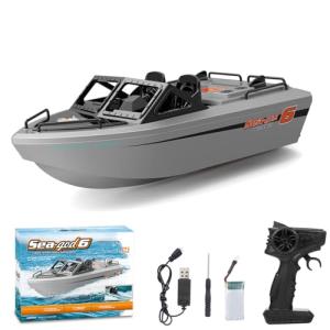 Authticar Remote Control Boat, 2.4GHz 10KM/h High Speed Waterproof Sailboat with Brushless Motor for Pools and Lakes, Mini Electric Toy for Teens Adults