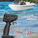 Authticar Remote Control Boat, 2.4GHz 10KM/h High Speed Waterproof Sailboat with Brushless Motor for Pools and Lakes, Mini Electric Toy for Teens Adults