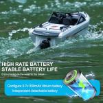 Authticar Remote Control Boat, 2.4GHz 10KM/h High Speed Waterproof Sailboat with Brushless Motor for Pools and Lakes, Mini Electric Toy for Teens Adults