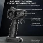 Authticar Remote Control Boat, 2.4GHz 10KM/h High Speed Waterproof Sailboat with Brushless Motor for Pools and Lakes, Mini Electric Toy for Teens Adults