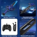 Virellia Flying Sword RC Airplane, Flying Dagger Remote Control Airplane Drone for Kids Adults 8-16, Gesture Control Planes with 360° Flip Fighter Jet Toy, Stunt Roll, Gifts for Kids Boys Girls, Large