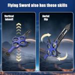 Virellia Flying Sword RC Airplane, Flying Dagger Remote Control Airplane Drone for Kids Adults 8-16, Gesture Control Planes with 360° Flip Fighter Jet Toy, Stunt Roll, Gifts for Kids Boys Girls, Large