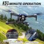 Buvnatep Foldable FPV Drone with 1080P Camera, RC Mini Drone for Kids and Adults, 2 Batteries, Carrying Case, Gesture Control, Altitude Hold, One-Key Launch/Landing, and 3D Flip Function