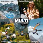 Buvnatep Foldable FPV Drone with 1080P Camera, RC Mini Drone for Kids and Adults, 2 Batteries, Carrying Case, Gesture Control, Altitude Hold, One-Key Launch/Landing, and 3D Flip Function